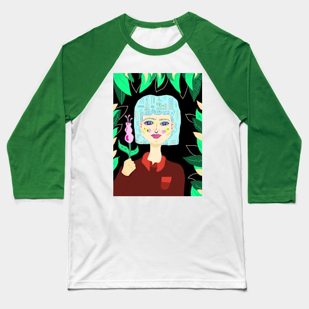 Girl in nature Baseball T-Shirt by ugnelaza